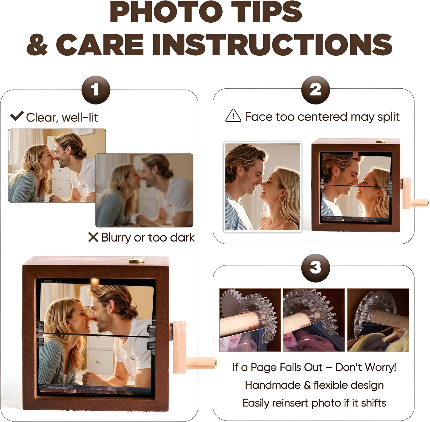 Personalized Custom Photo Flip Box