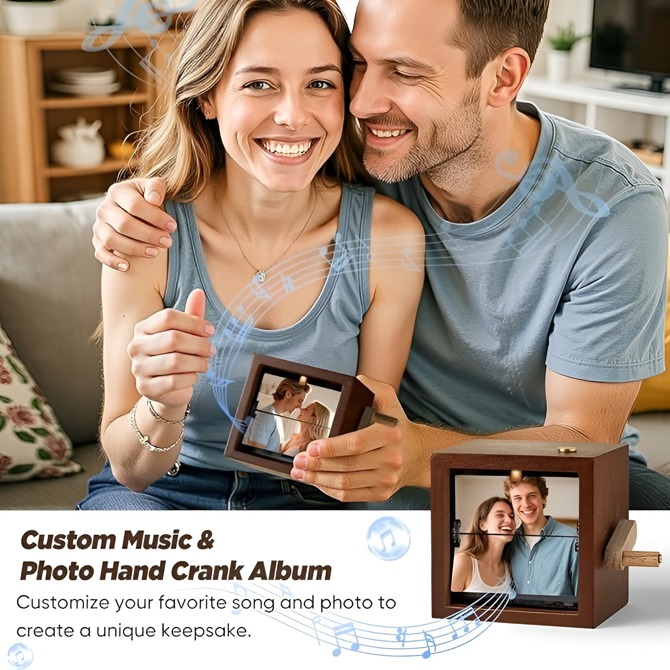 Personalized Custom Photo Flip Box